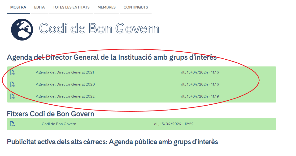 Visualització externa