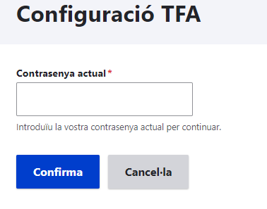 posar la contrasenya